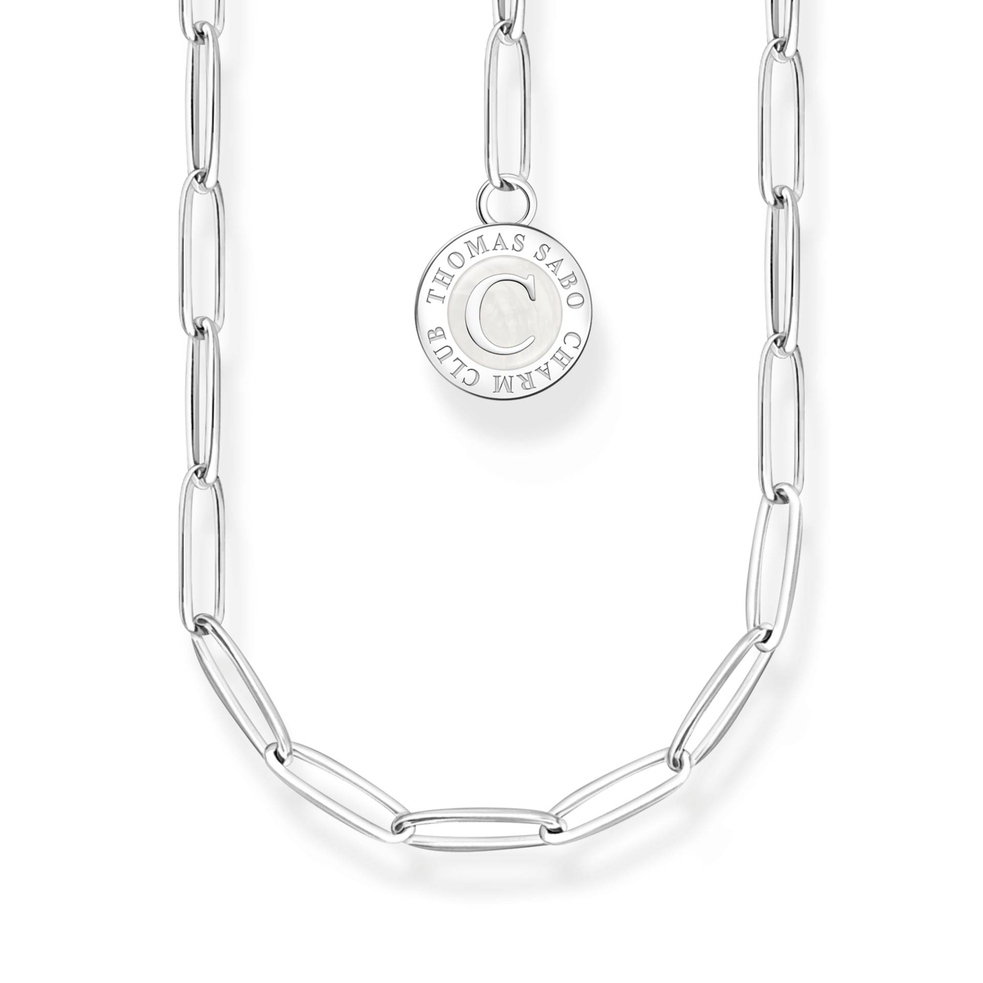 Thomas Sabo Member Charm-Kette mit weißem Charmista Coin Silber silberfarben X2089-007-21-L90 von Thomas Sabo