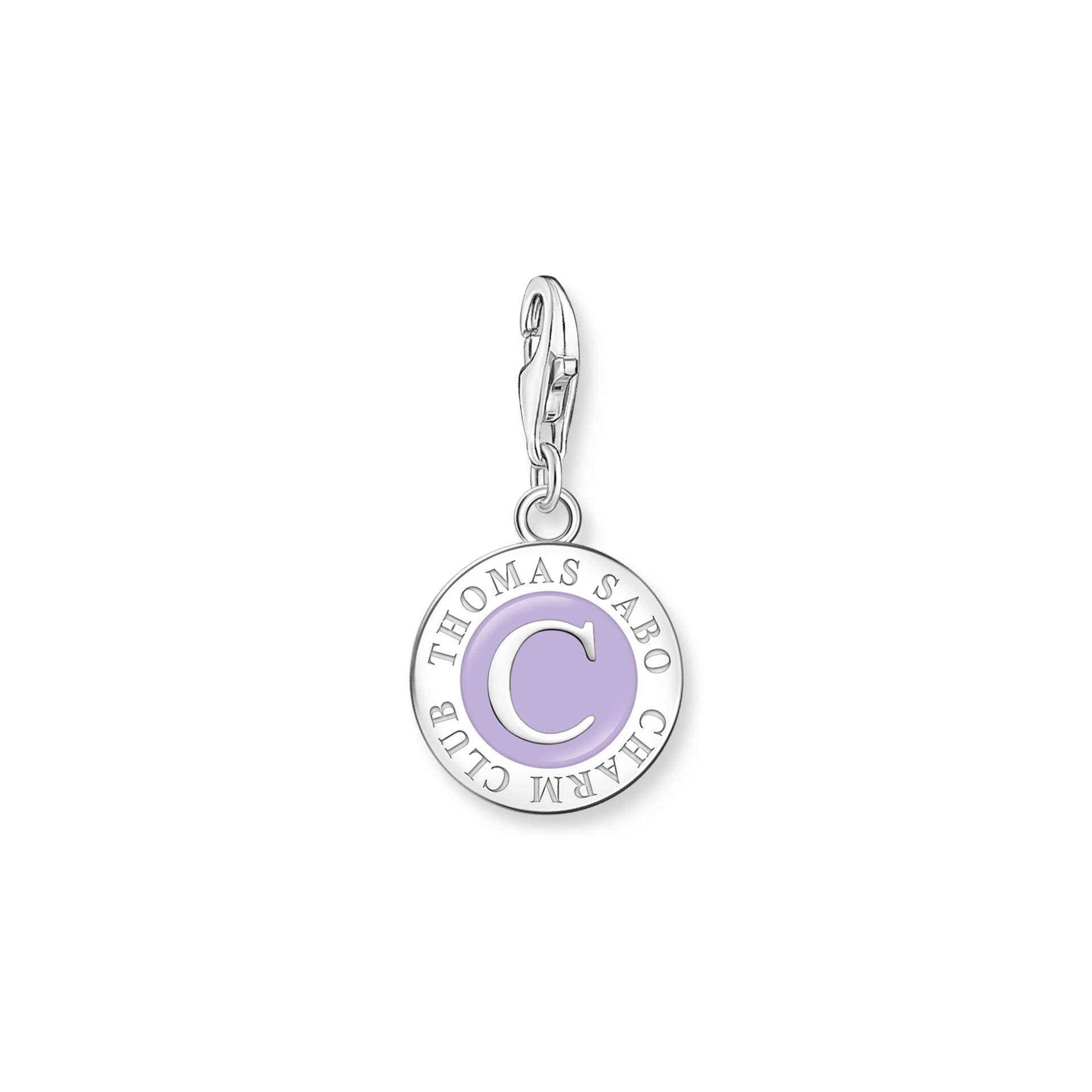 Thomas Sabo Member Charm mit violetter Kaltemaille und Charmista Coin Silber violett 2104-007-13 von Thomas Sabo