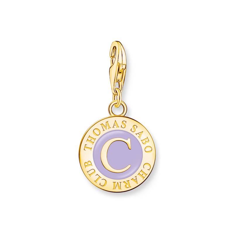 Thomas Sabo Charm mit violetter Kaltemaille und Coin vergoldet violett 2105-427-13 von Thomas Sabo