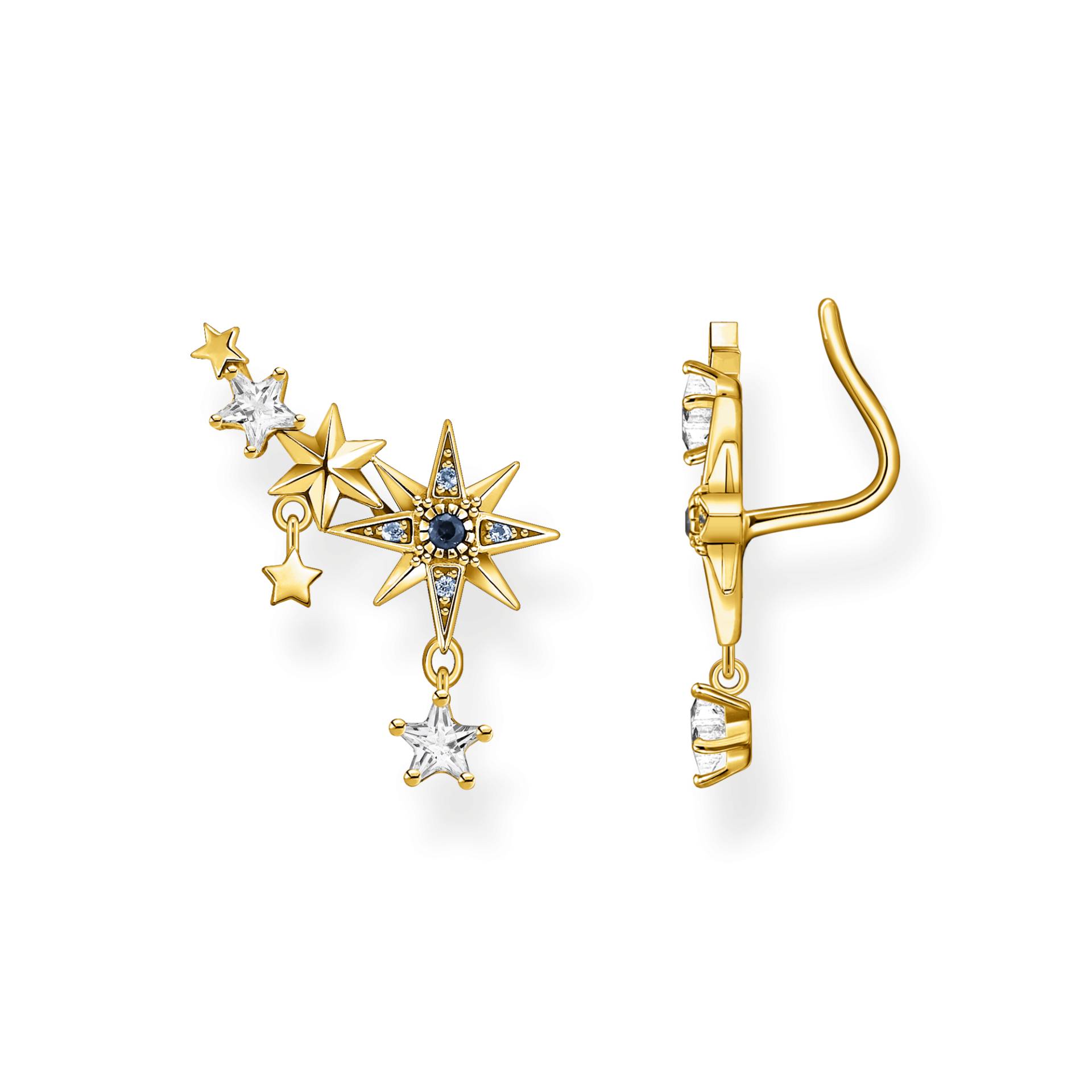 Thomas Sabo Ohrringe Ear climber Royalty Sterne gold mehrfarbig H2223-959-7 von Thomas Sabo