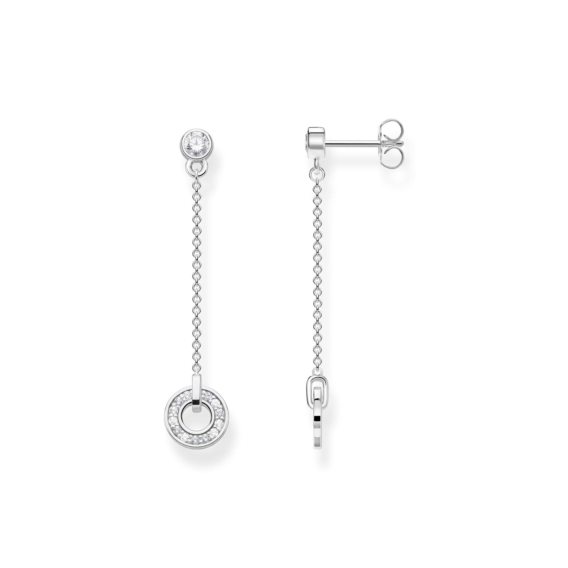 Thomas Sabo Ohrringe Kreis mit weißen Steinen Silber weiß H2063-051-14 von Thomas Sabo