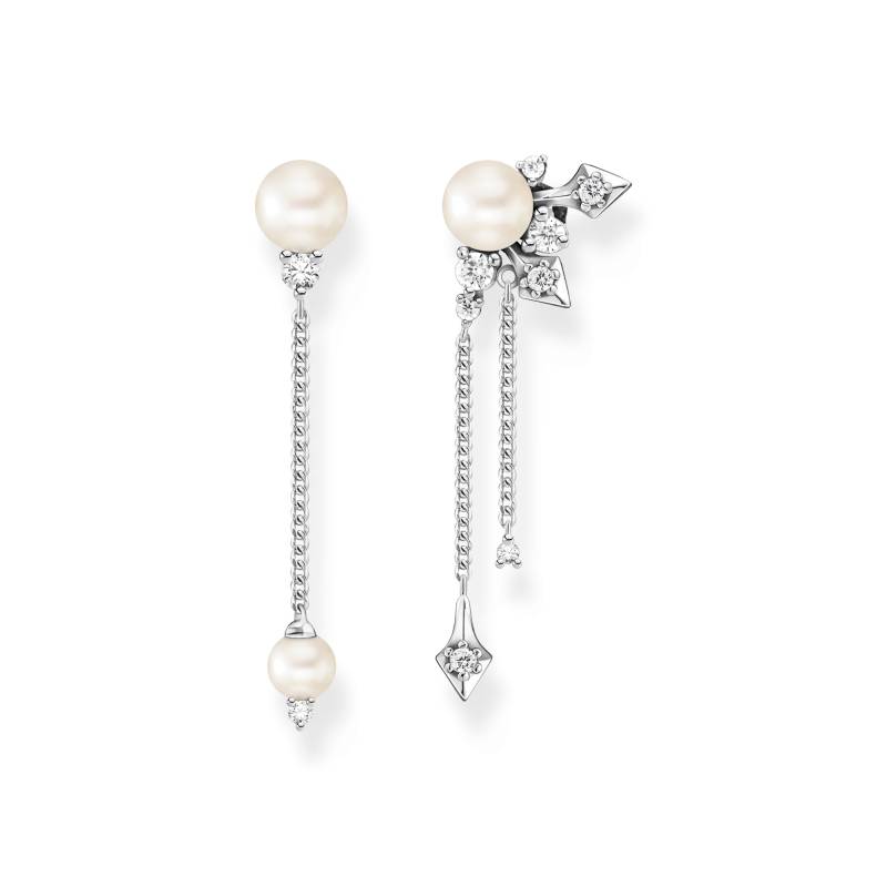Thomas Sabo Ohrringe Perle mit Wintersonnenstrahlen silber weiß H2242-167-14 von Thomas Sabo