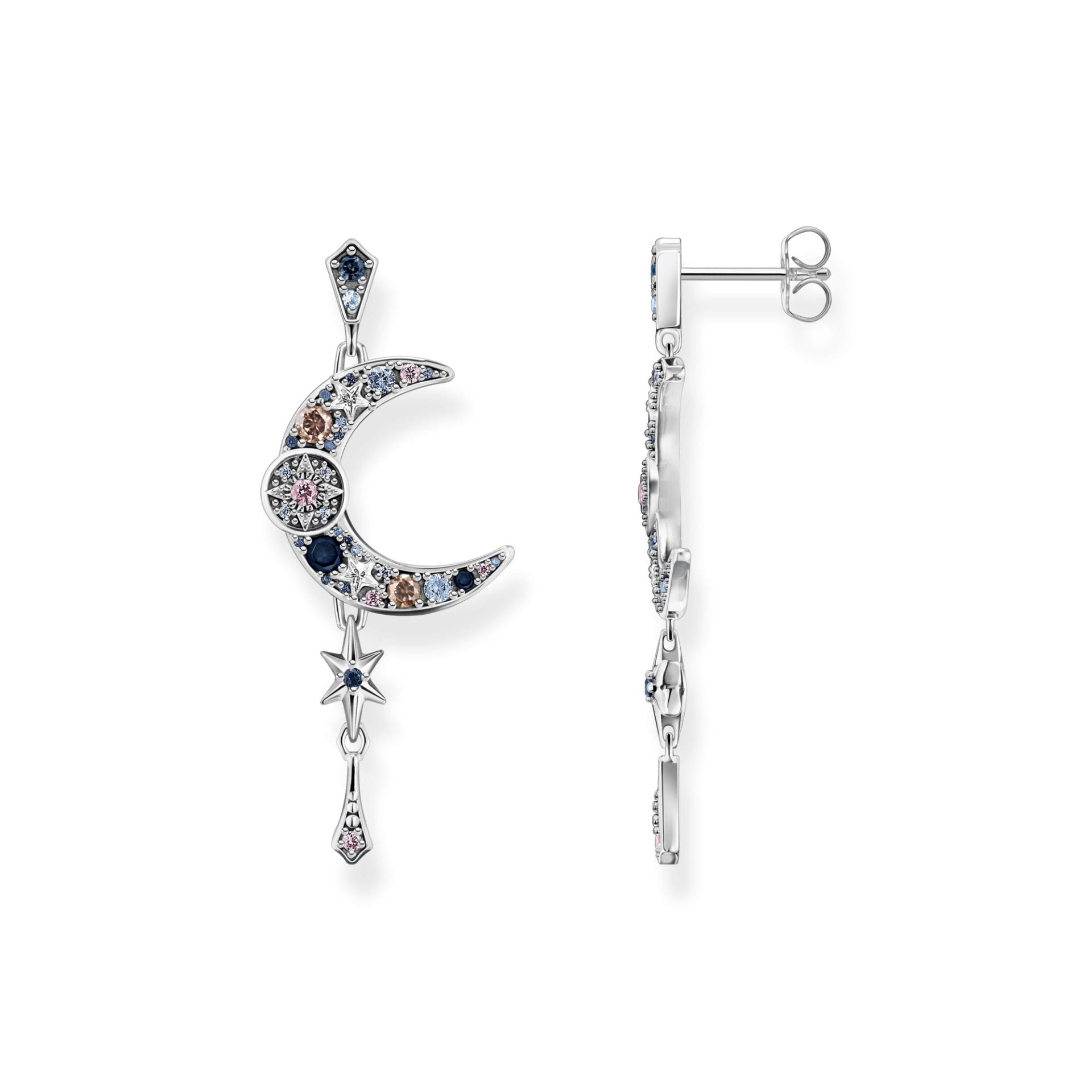 Thomas Sabo Ohrringe Royalty Mond mit Steine silber mehrfarbig H2200-945-7 von Thomas Sabo