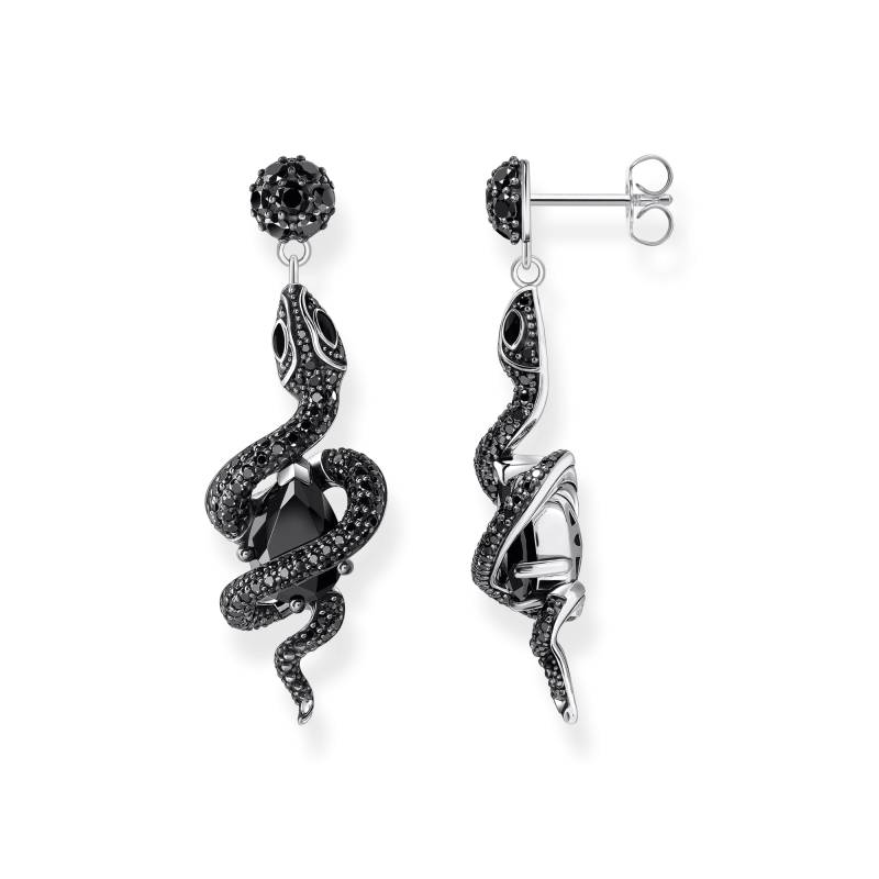 Thomas Sabo Ohrringe Schlange mit schwarzen Steinen Silber geschwärzt schwarz H2295-691-11 von Thomas Sabo