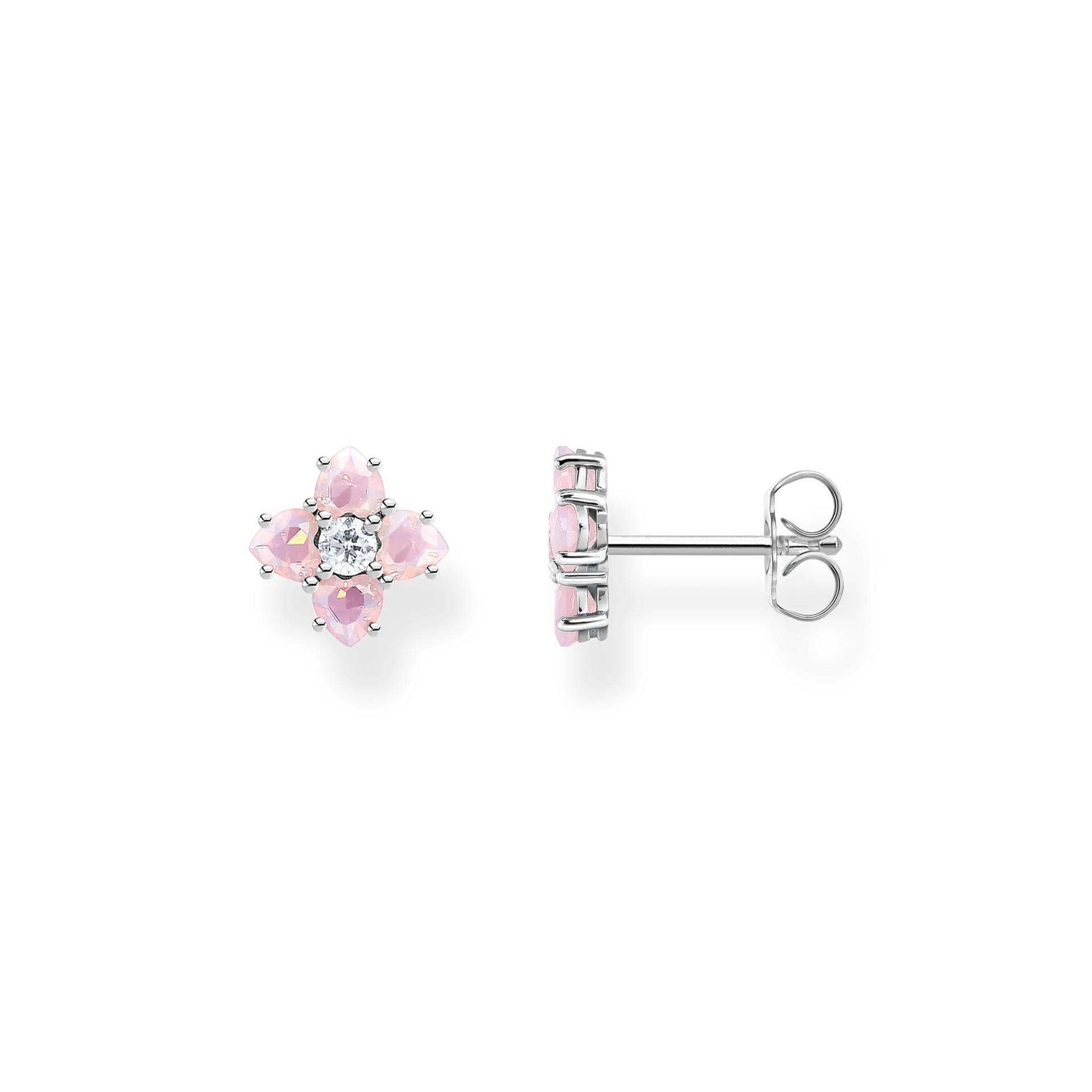 Thomas Sabo Ohrstecker Blume farbige Steine silber mehrfarbig H2171-347-7 von Thomas Sabo