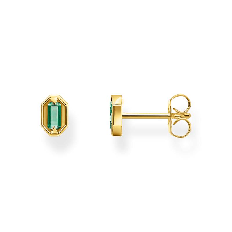 Thomas Sabo Ohrstecker Krokodilaugen mit smaragdgrünen Steinen vergoldet grün H2264-472-6 von Thomas Sabo