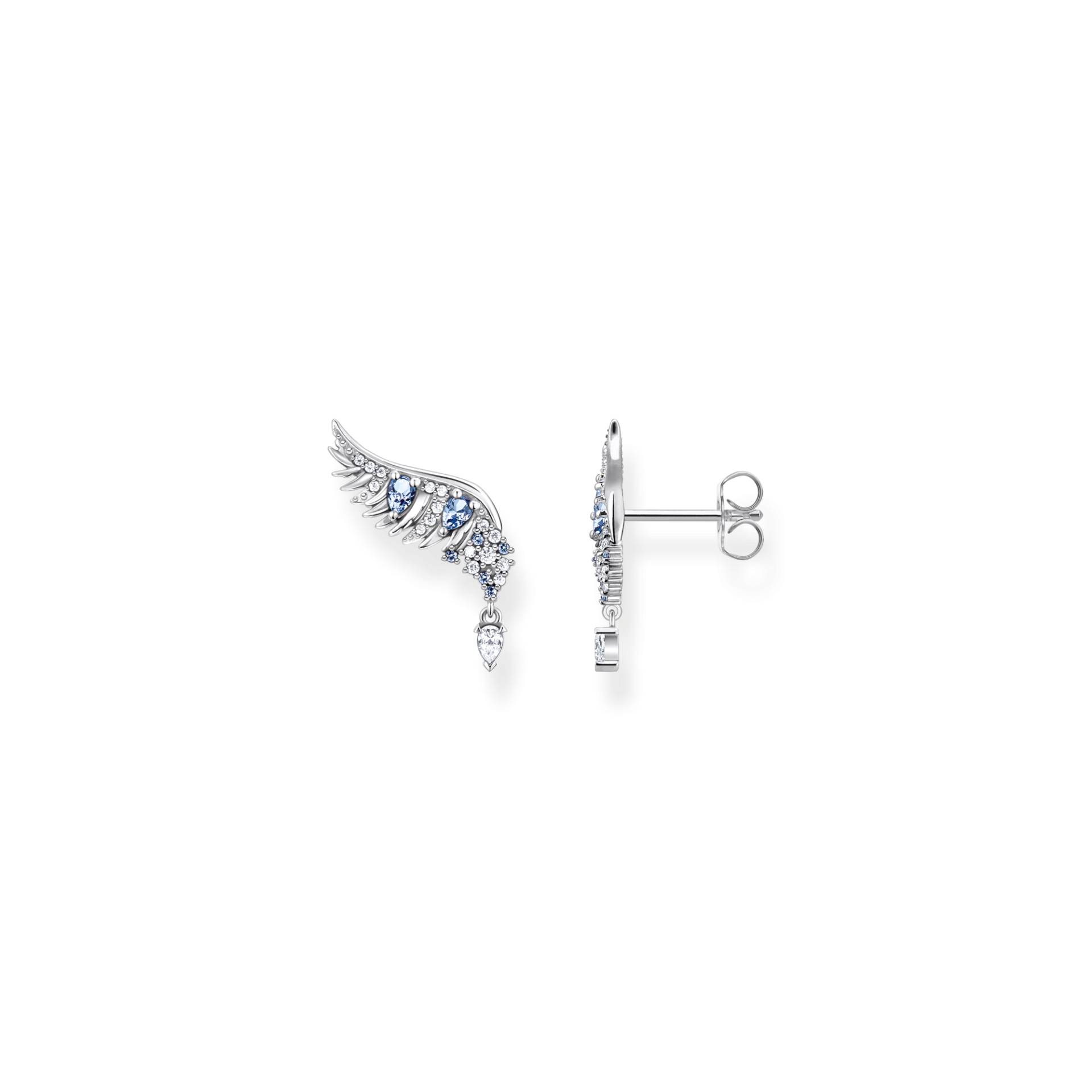 Thomas Sabo Ohrstecker Phönix-Flügel mit blauen Steinen silber blau H2247-644-1 von Thomas Sabo