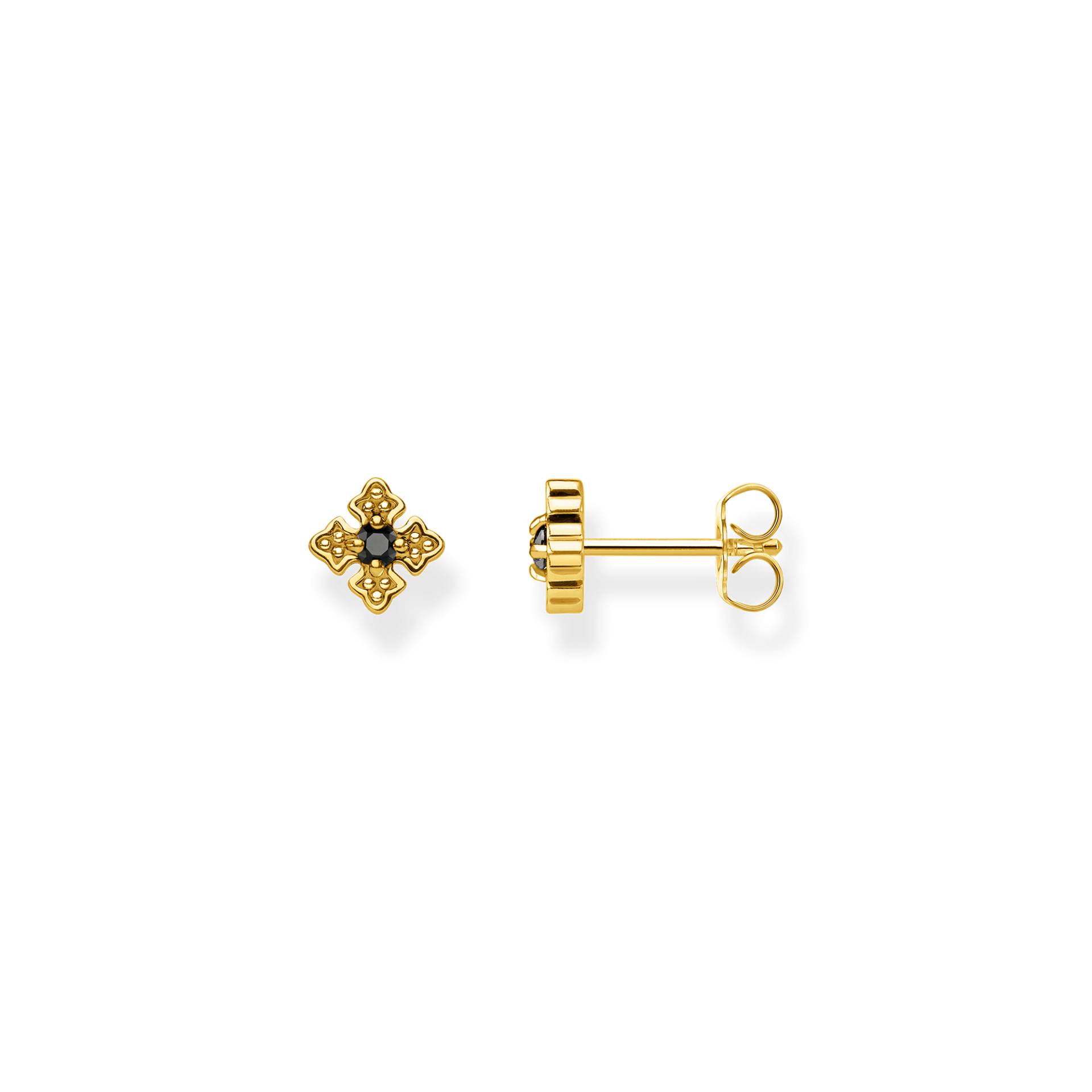 Thomas Sabo Ohrstecker Royalty gold schwarz H2021-414-11 von Thomas Sabo