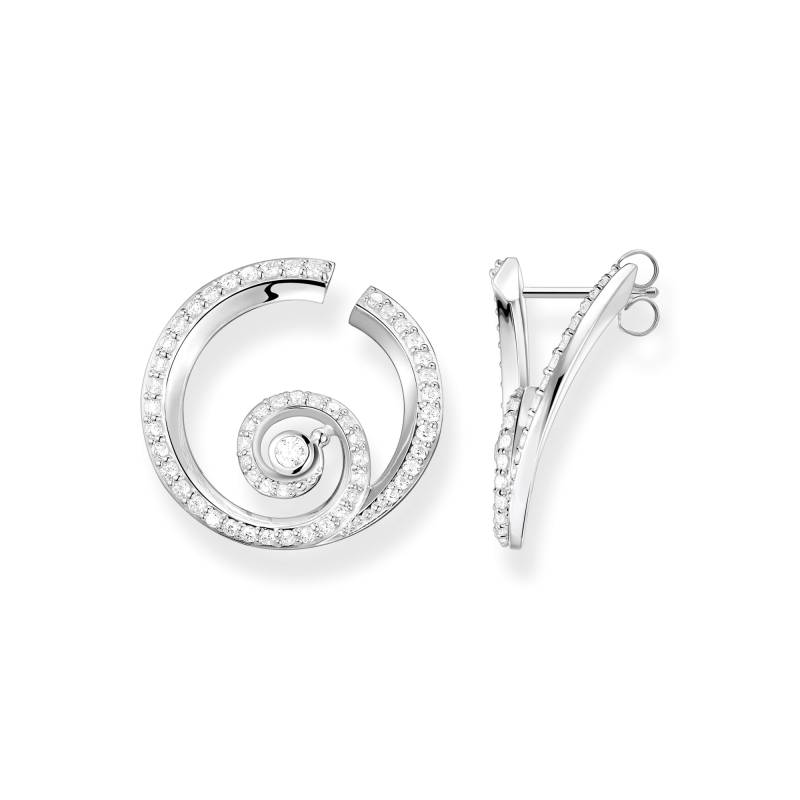 Thomas Sabo Ohrstecker Welle mit Steinen weiß H2227-051-14 von Thomas Sabo