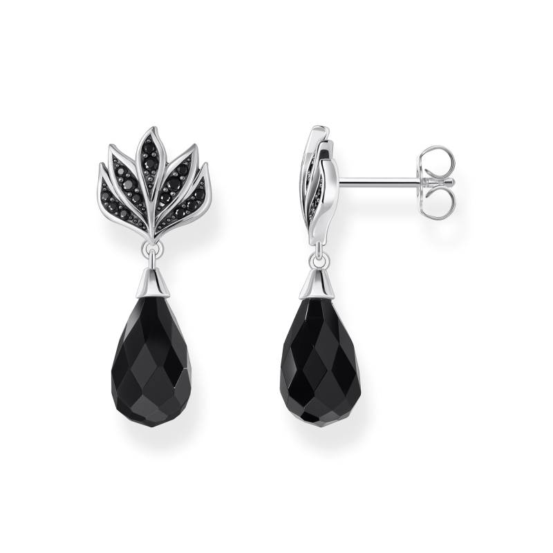 Thomas Sabo Ohrstecker mit schwarzem Obsidian-Tropfen Silber geschwärzt schwarz H2294-705-11 von Thomas Sabo