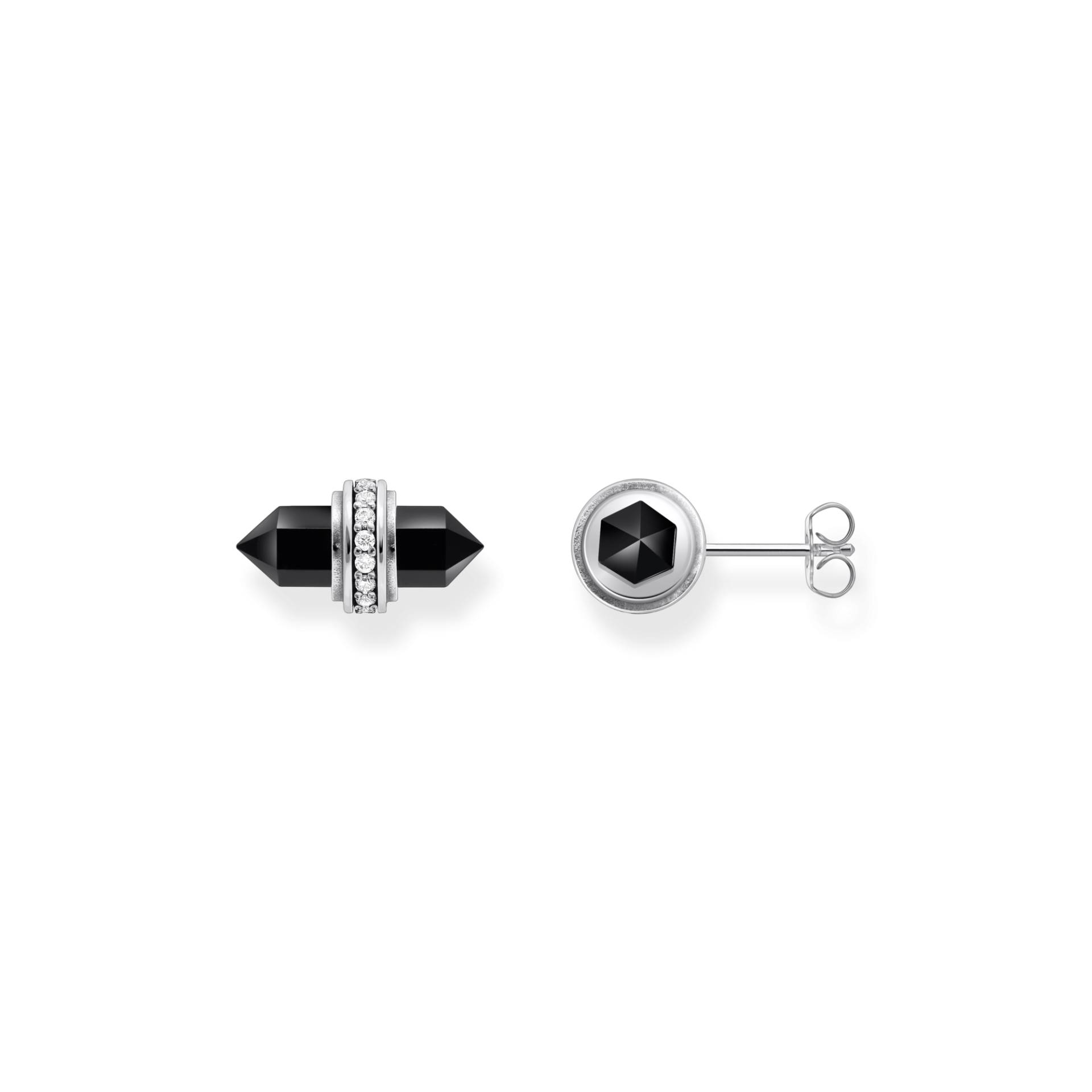 Thomas Sabo Ohrstecker mit schwarzem Onyx Kristall Silber schwarz H2281-641-11 von Thomas Sabo