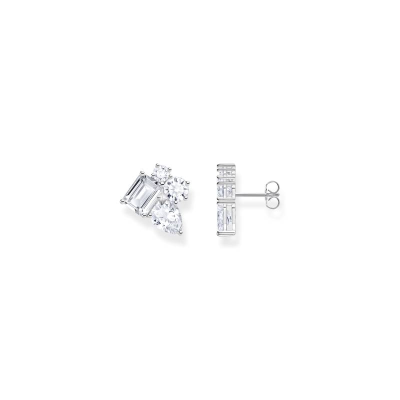 Thomas Sabo Ohrstecker mit vier weißen Steinen Silber weiß H2275-051-14 von Thomas Sabo