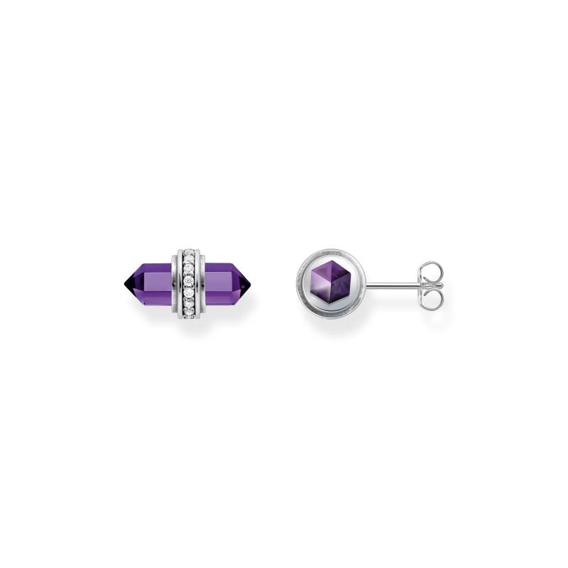 Thomas Sabo Ohrstecker mit violettem Onyx Kristall Silber violett H2281-643-13 von Thomas Sabo