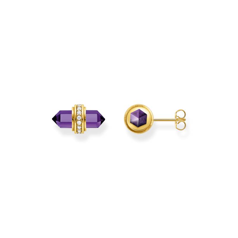 Thomas Sabo Ohrstecker mit violettem Onyx Kristall vergoldet violett H2281-414-13 von Thomas Sabo