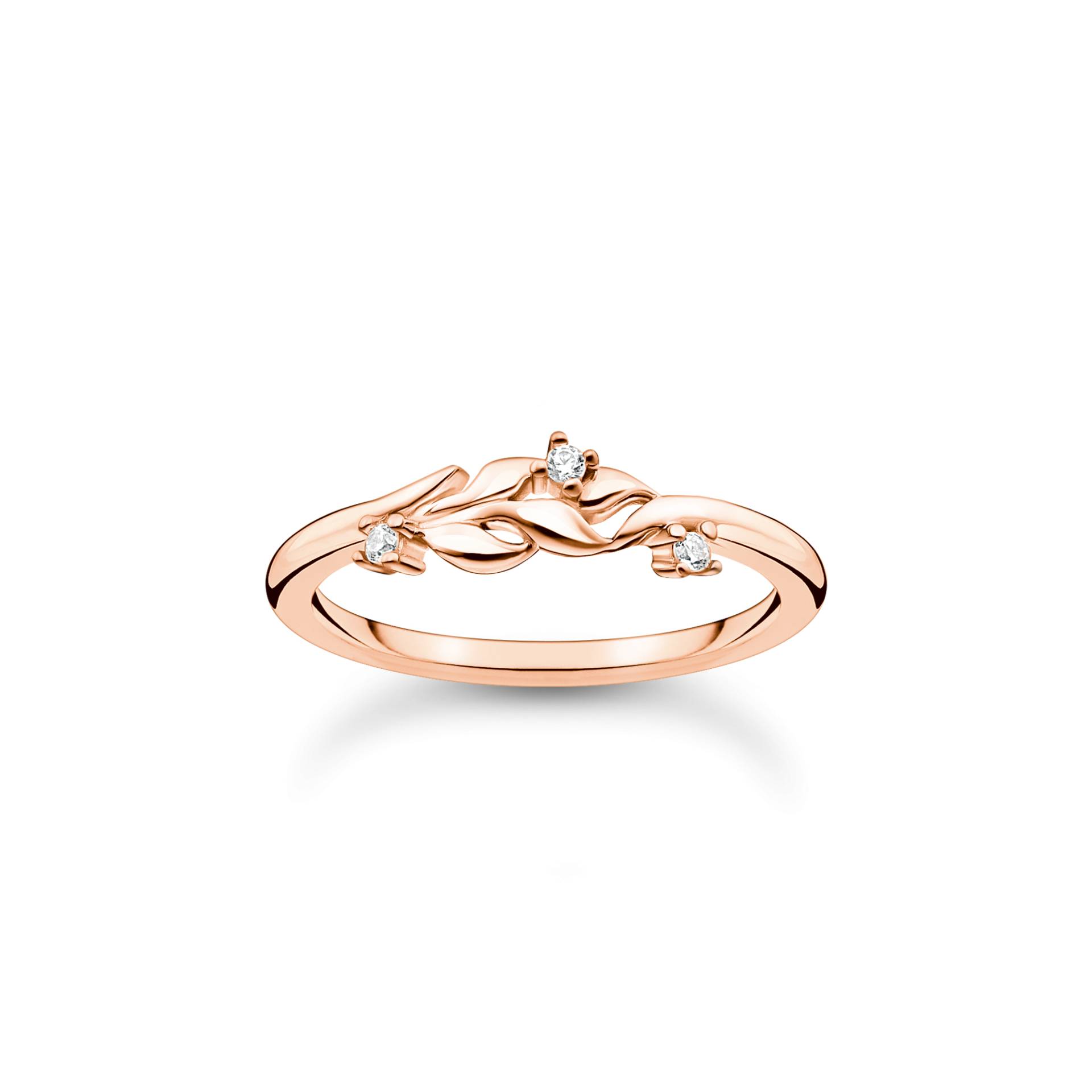 Thomas Sabo Ring Blätter mit weißen Steinen roségold weiß TR2376-416-14-48 Thomas Sabo Ring Blätter mit weißen Steinen roségold weiß TR2376-416-14-48 von Thomas Sabo