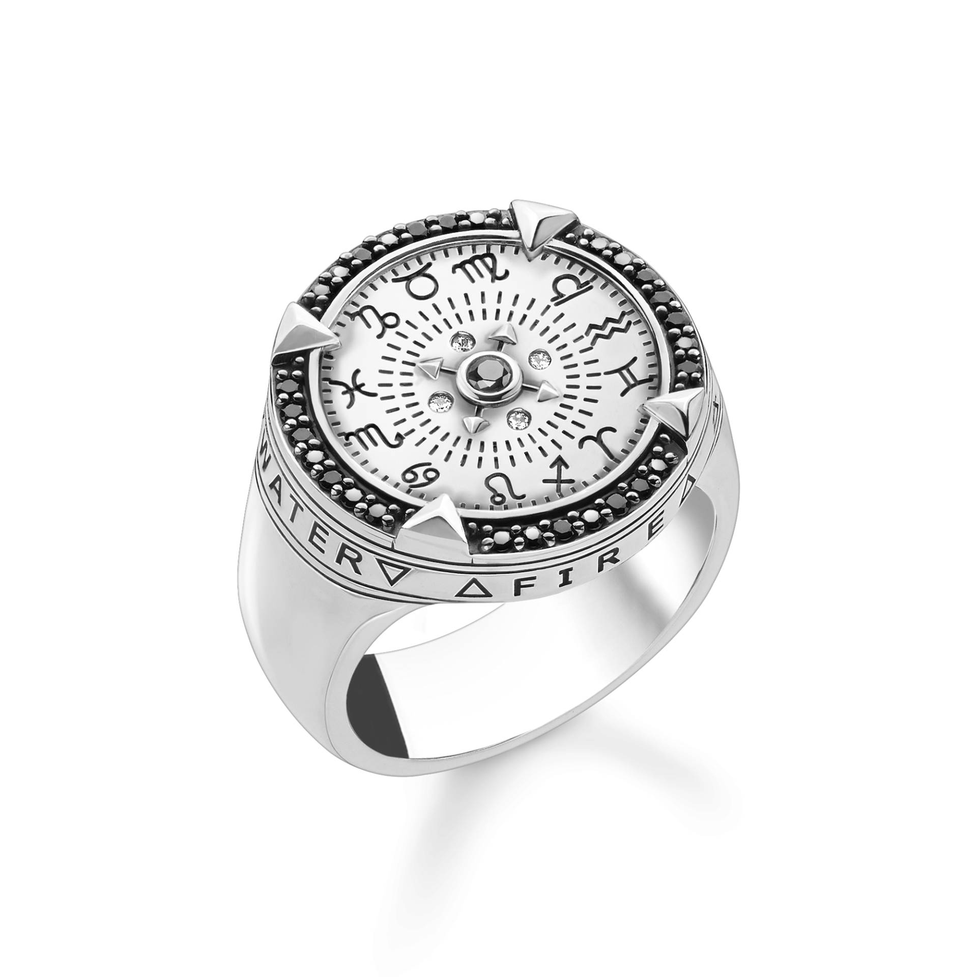 Thomas Sabo Ring Elements of Nature silber schwarz/ weiß TR2330-643-18-60 von Thomas Sabo