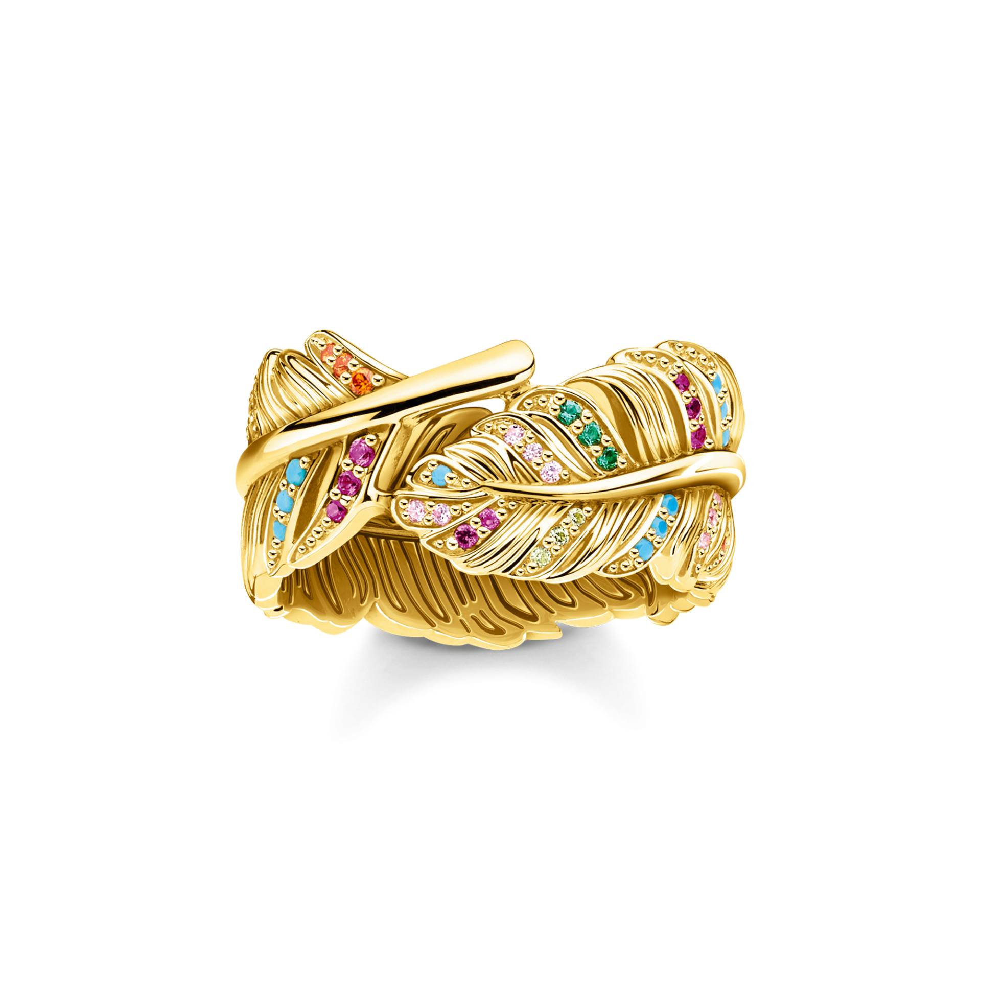 Thomas Sabo Ring Feder gold mehrfarbig TR2284-488-7-54 von Thomas Sabo