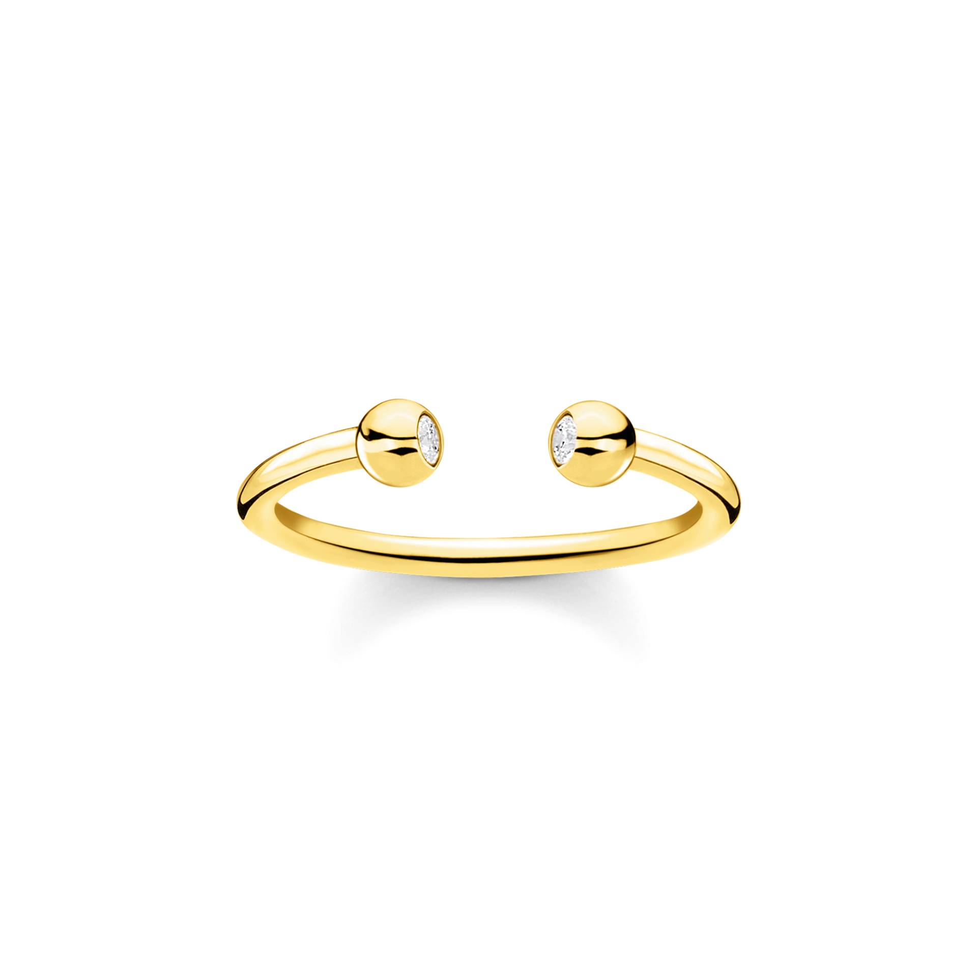 Thomas Sabo Ring Kugeln mit Steinen gold weiß TR2319-414-14-52 von Thomas Sabo