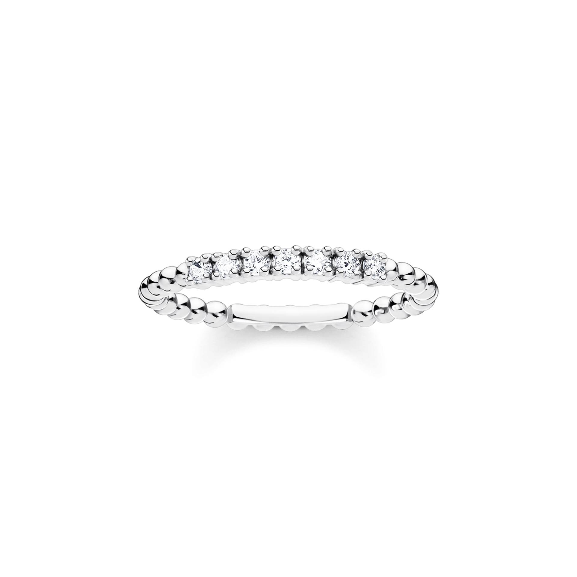 Thomas Sabo Ring Kugeln mit weißen Steinen silber weiß TR2323-051-14-48 von Thomas Sabo