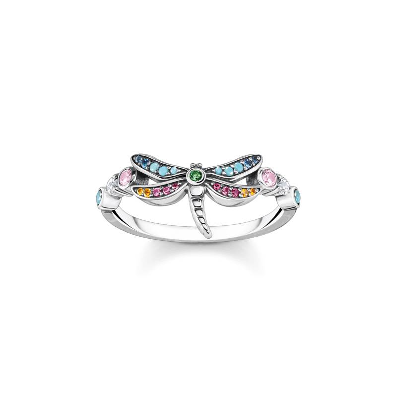 Thomas Sabo Ring Libelle mit bunten Steinen silber mehrfarbig TR2383-314-7-52 von Thomas Sabo