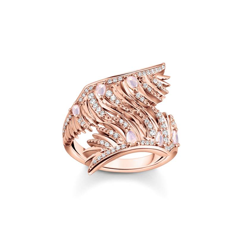 Thomas Sabo Ring Phönix-Flügel mit rosa Steinen roségold pink TR2409-323-9-54 von Thomas Sabo