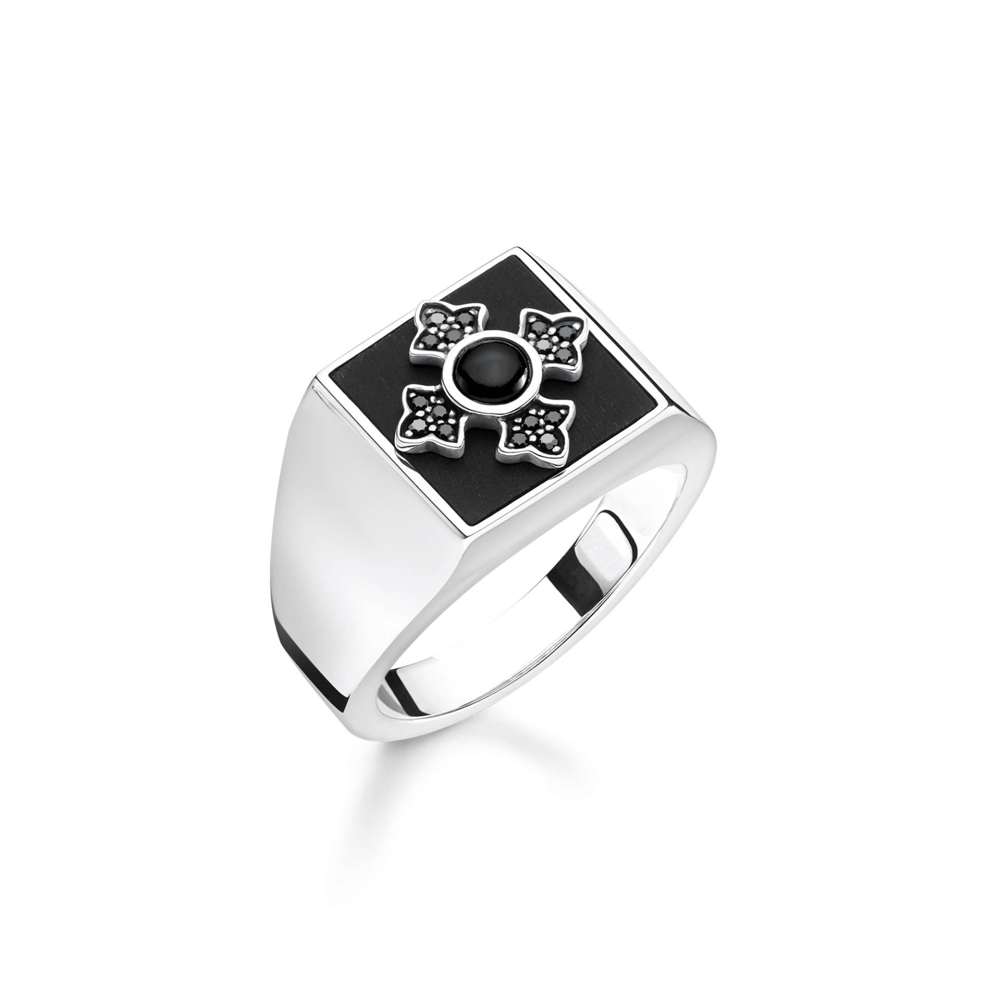 Thomas Sabo Ring Royalty Kreuz schwarz TR2209-641-11-48 von Thomas Sabo