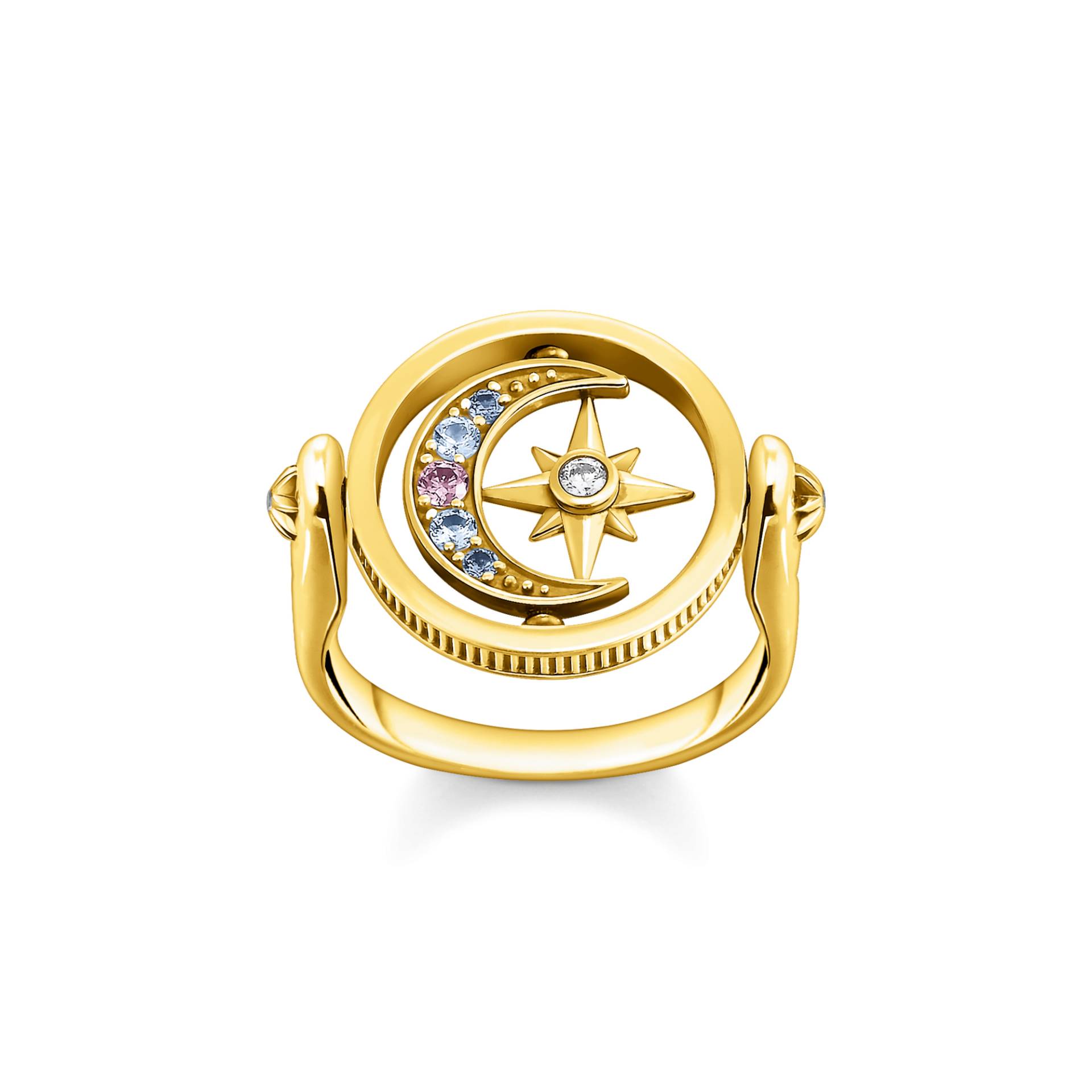 Thomas Sabo Ring Royalty Stern & Mond gold mehrfarbig TR2377-959-7-50 von Thomas Sabo