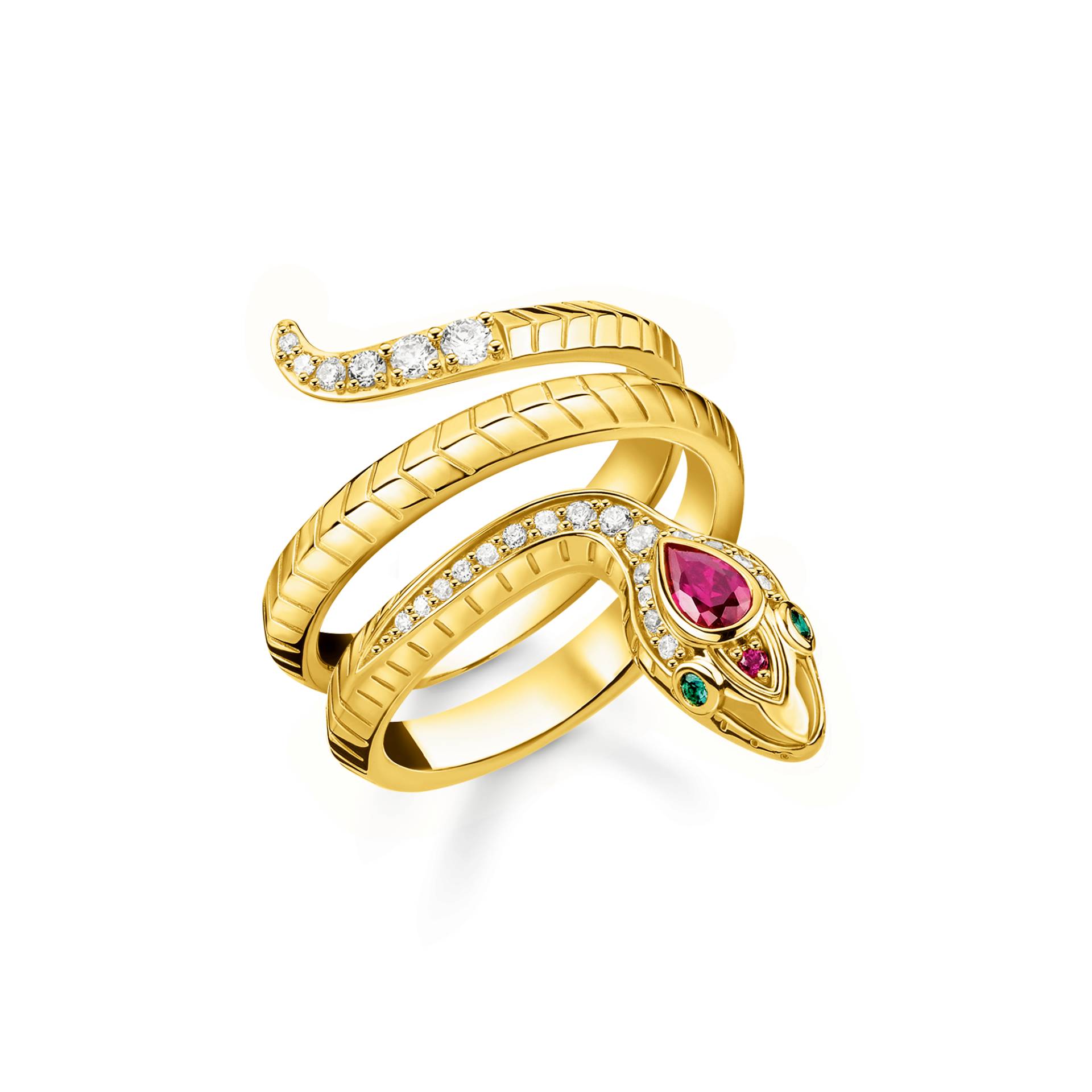 Thomas Sabo Ring Schlange gold mehrfarbig TR2305-488-7-48 von Thomas Sabo