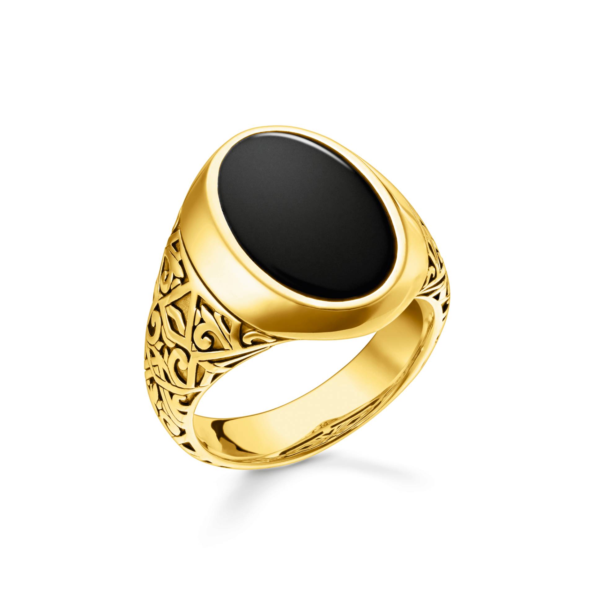 Thomas Sabo Ring schwarz-gold schwarz TR2242-177-11-48 von Thomas Sabo