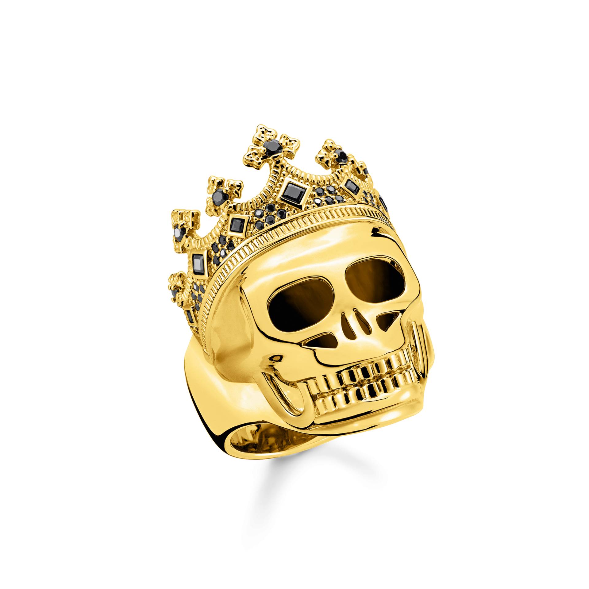 Thomas Sabo Ring Totenkopf König gold schwarz TR2207-414-11-50 von Thomas Sabo