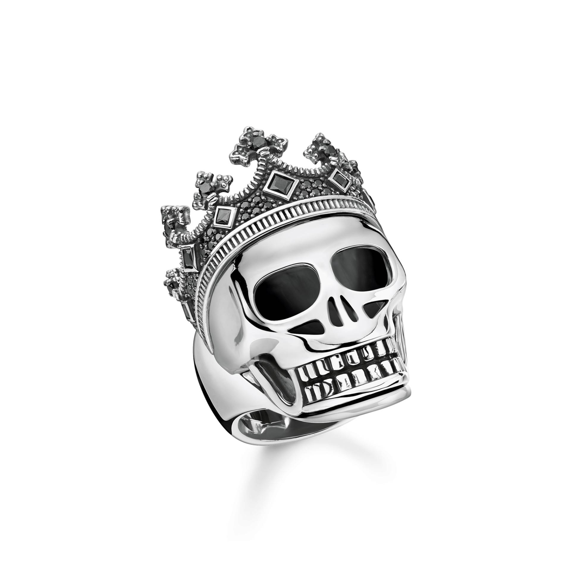 Thomas Sabo Ring Totenkopf Krone schwarz TR2207-643-11-48 von Thomas Sabo