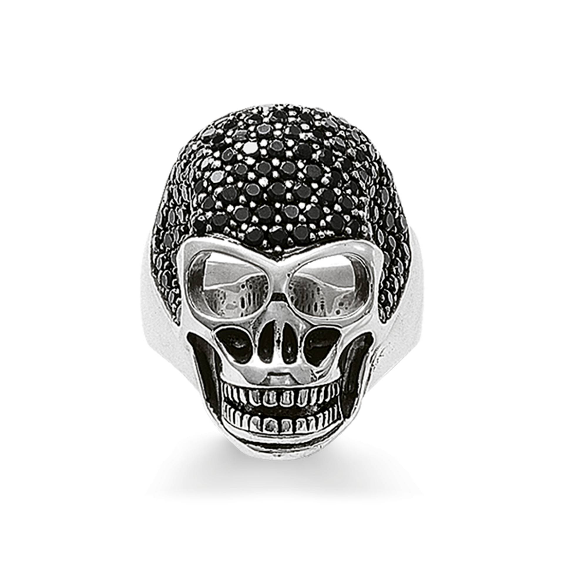 Thomas Sabo Ring Totenkopf Pavé schwarz TR1705-051-11-62 von Thomas Sabo