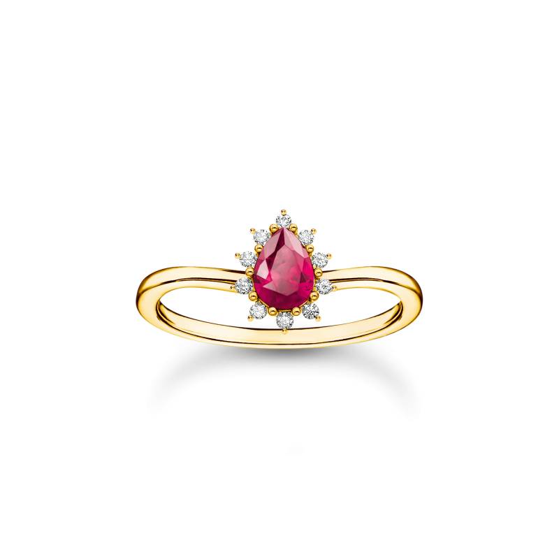 Thomas Sabo Ring Vintage Romance vergoldet rot TR2479-995-10-48 von Thomas Sabo