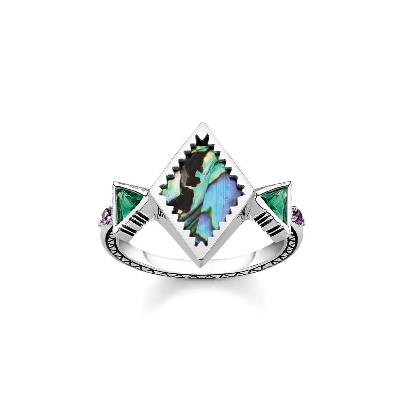 Thomas Sabo Ring Zick Zack Abalone Perlmutt mehrfarbig TR2232-991-7-50 von Thomas Sabo