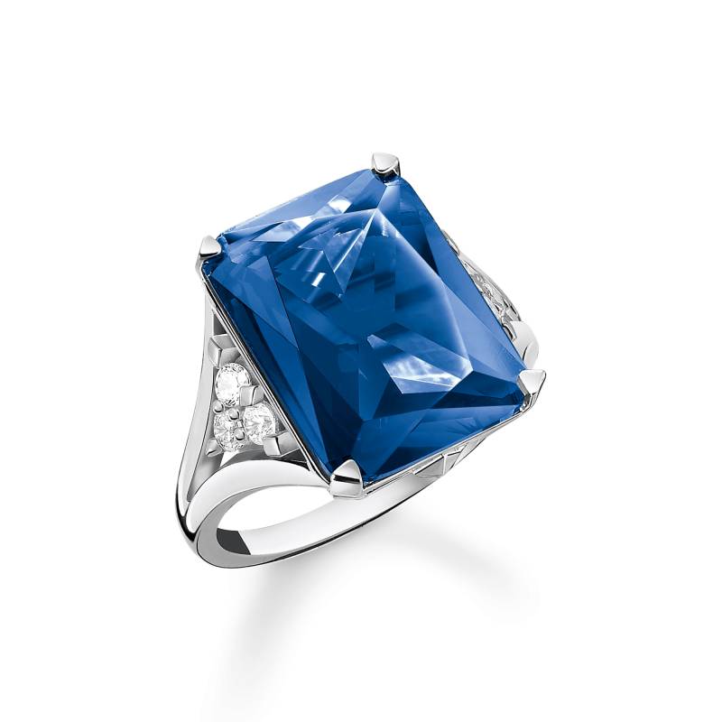 Thomas Sabo Ring mit blauen und weißen Steinen Silber blau TR2339-166-1-52 von Thomas Sabo