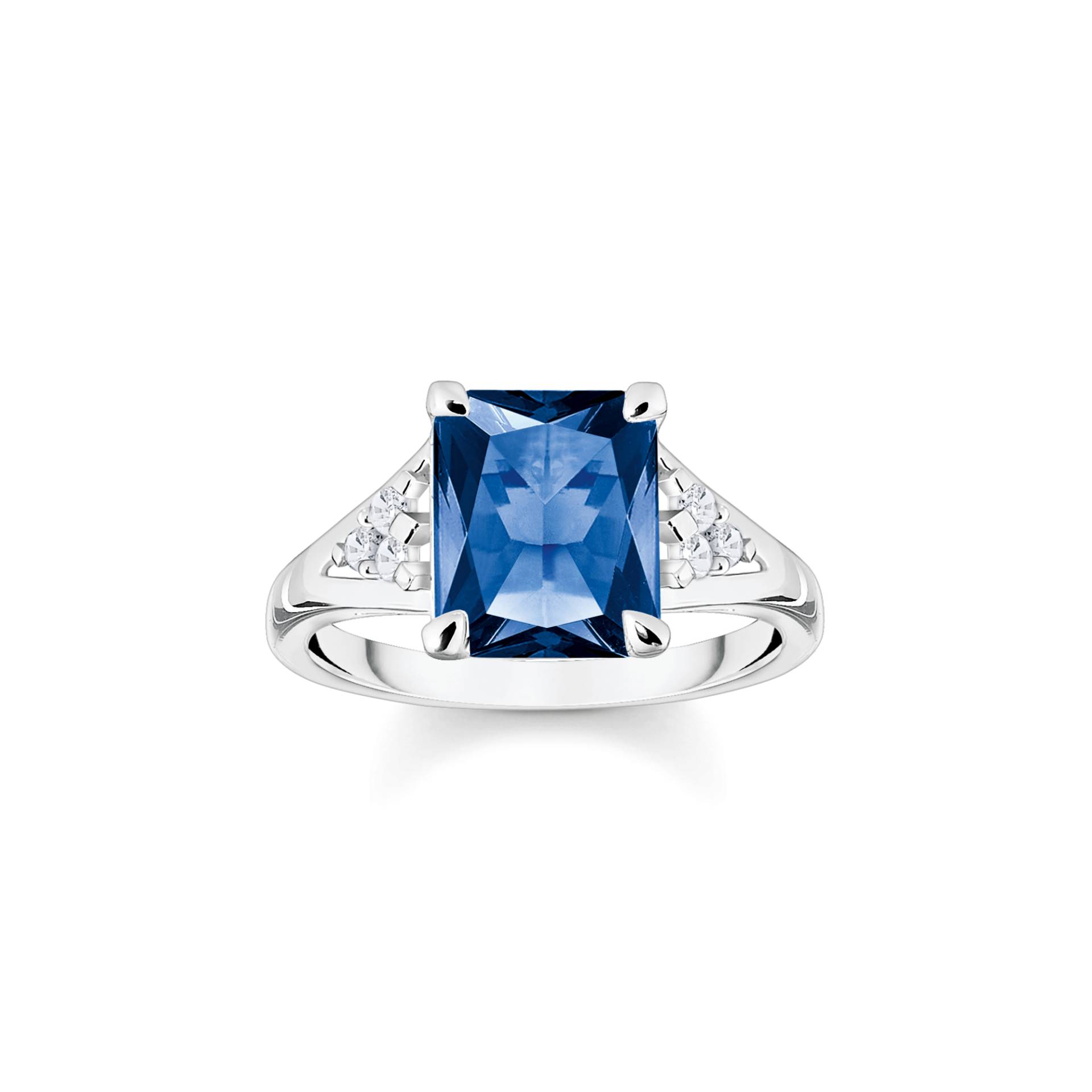 Thomas Sabo Ring mit blauen und weißen Steinen Silber blau TR2362-166-1-48 von Thomas Sabo