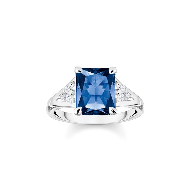 Thomas Sabo Ring mit blauen und weißen Steinen Silber blau TR2362-166-1-54 von Thomas Sabo