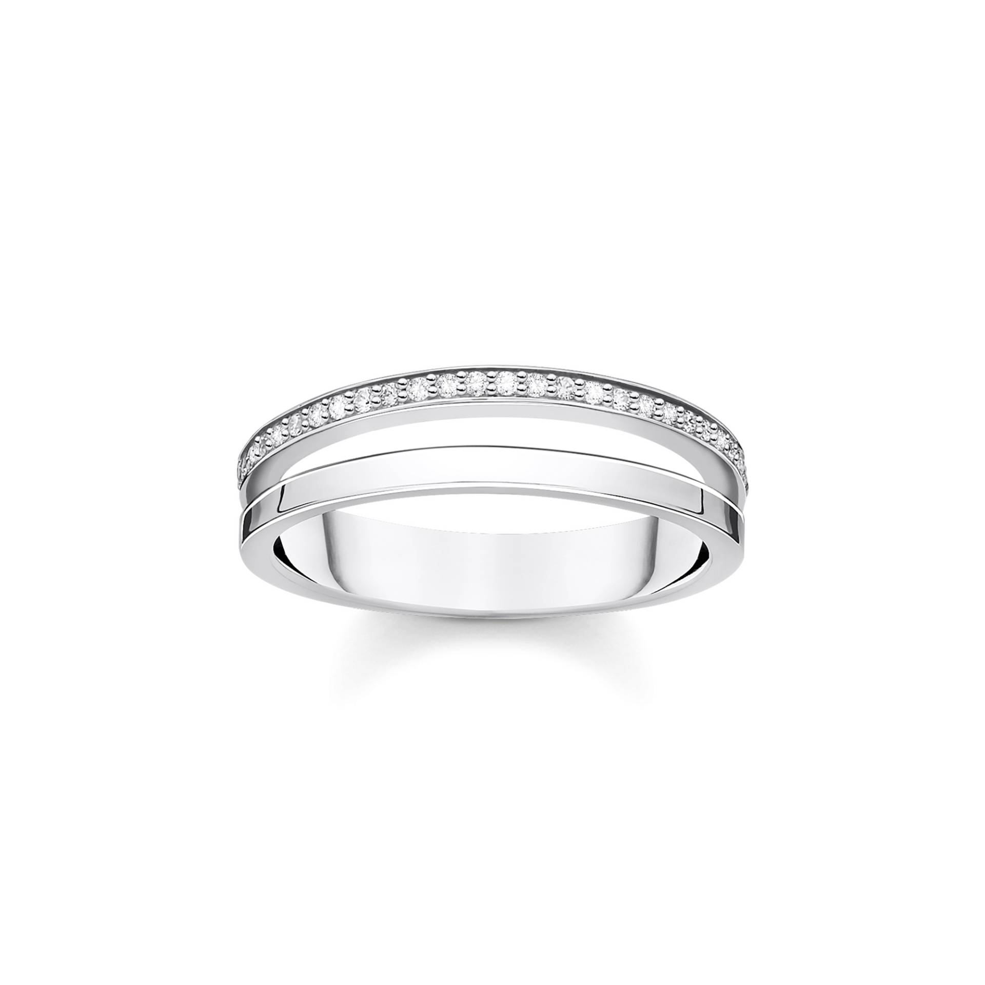 Thomas Sabo Ring doppelreihig weiße Steine silber weiß TR2316-051-14-52 Thomas Sabo Ring doppelreihig weiße Steine silber weiß TR2316-051-14-52 von Thomas Sabo
