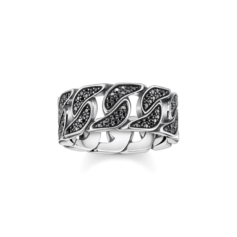 Thomas Sabo Ring geschwärzt Glieder mit schwarzen Steinen schwarz TR1932-643-11-62 von Thomas Sabo