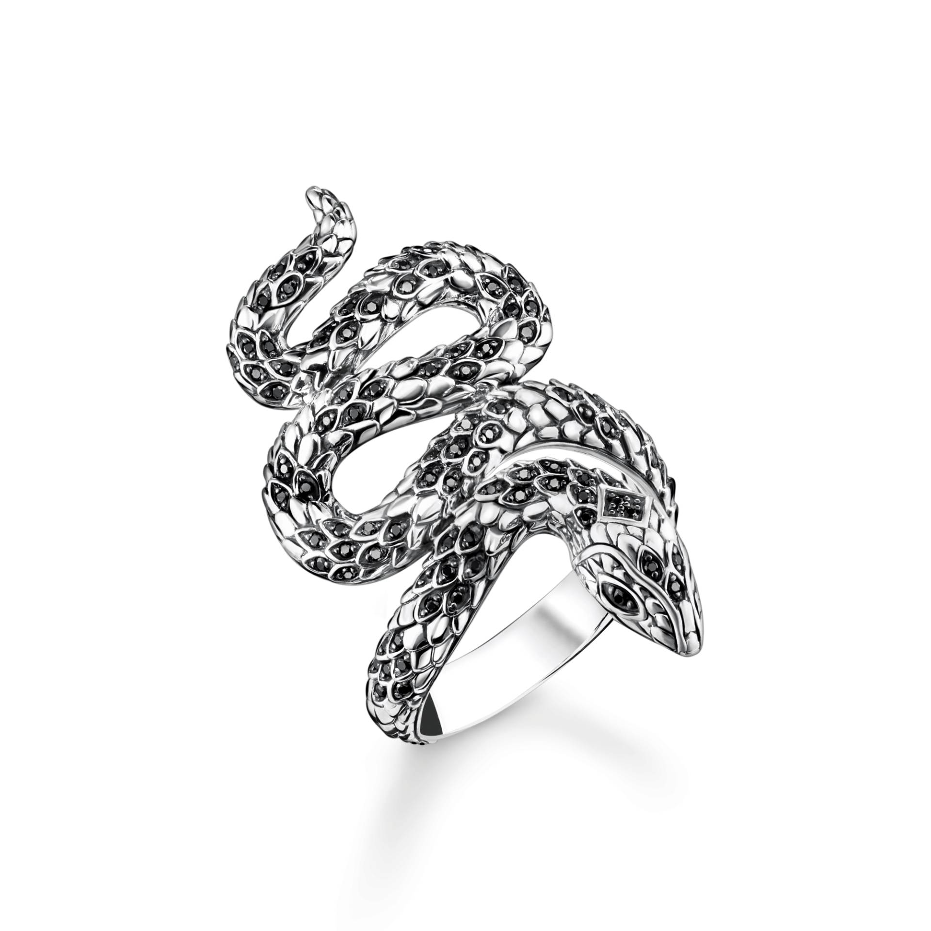 Thomas Sabo Ring geschwärzt Schlange schwarz TR2418-643-11-52 von Thomas Sabo