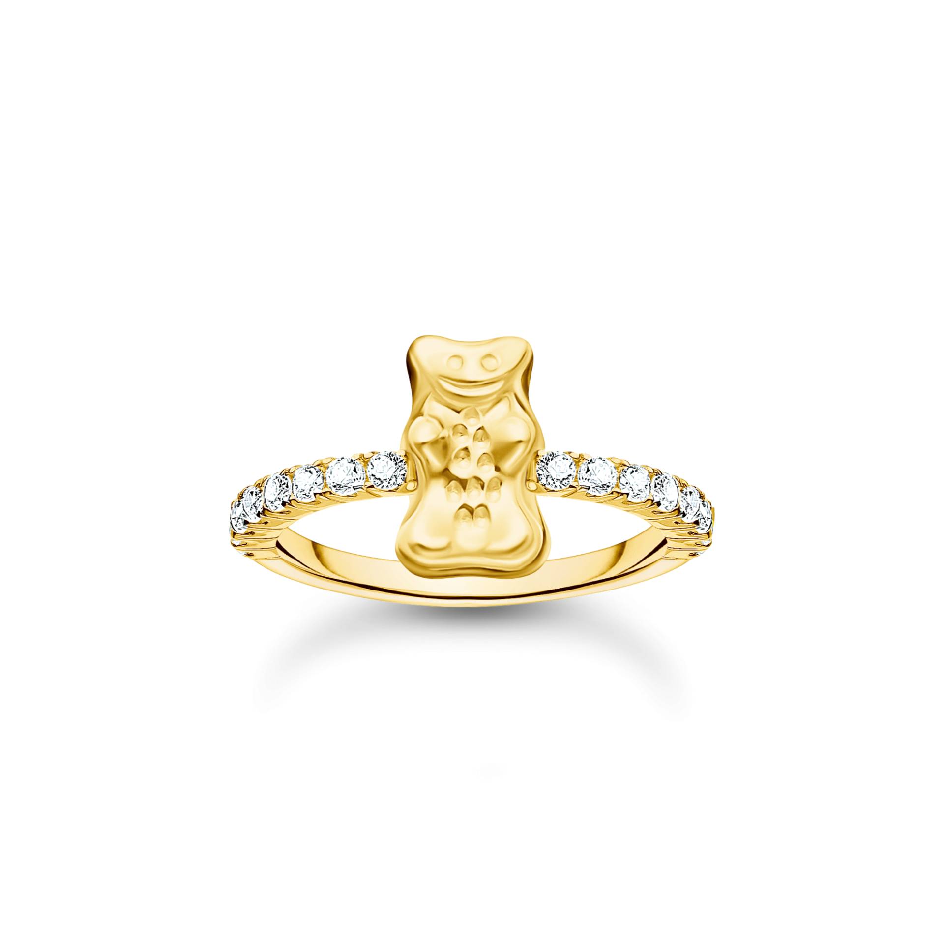 Thomas Sabo Ring mit HARIBO Goldbär und Steinen vergoldet weiß TR2504-414-14-52 von Thomas Sabo