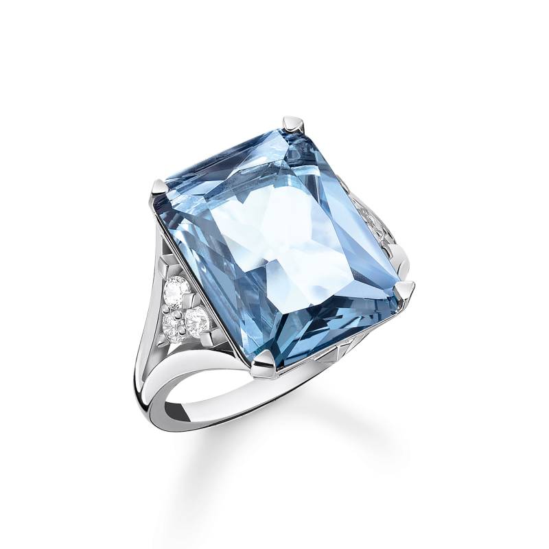 Thomas Sabo Ring mit aqua und weißen Steinen Silber blau TR2339-059-1-48 von Thomas Sabo