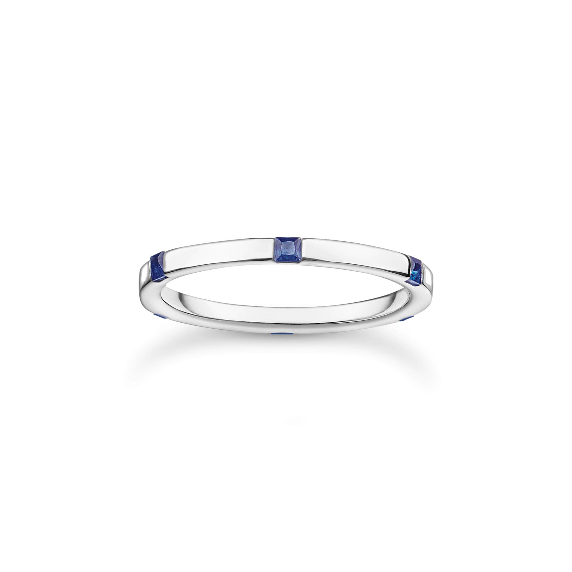 Thomas Sabo Ring mit blauen Steinen silber dunkelblau TR2396-699-32-50