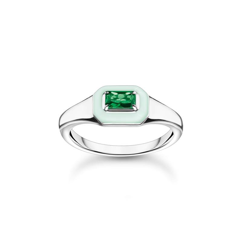 Thomas Sabo Ring mit grünem Stein Silber grün TR2434-496-6-52 von Thomas Sabo