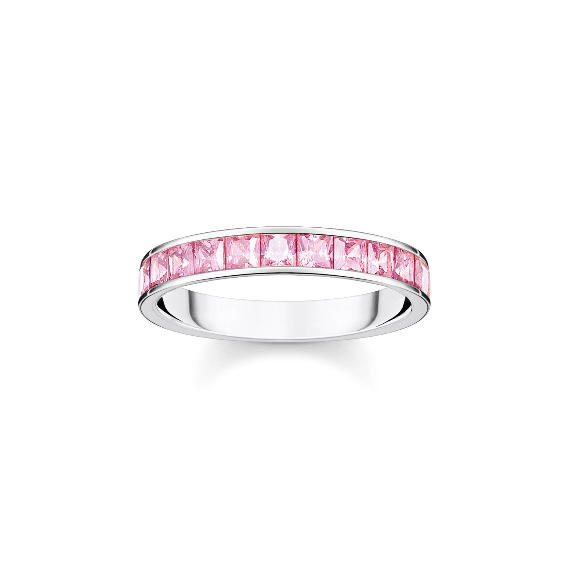 Thomas Sabo Ring mit pinken Steinen Pavé Silber pink TR2358-051-9-48 von Thomas Sabo