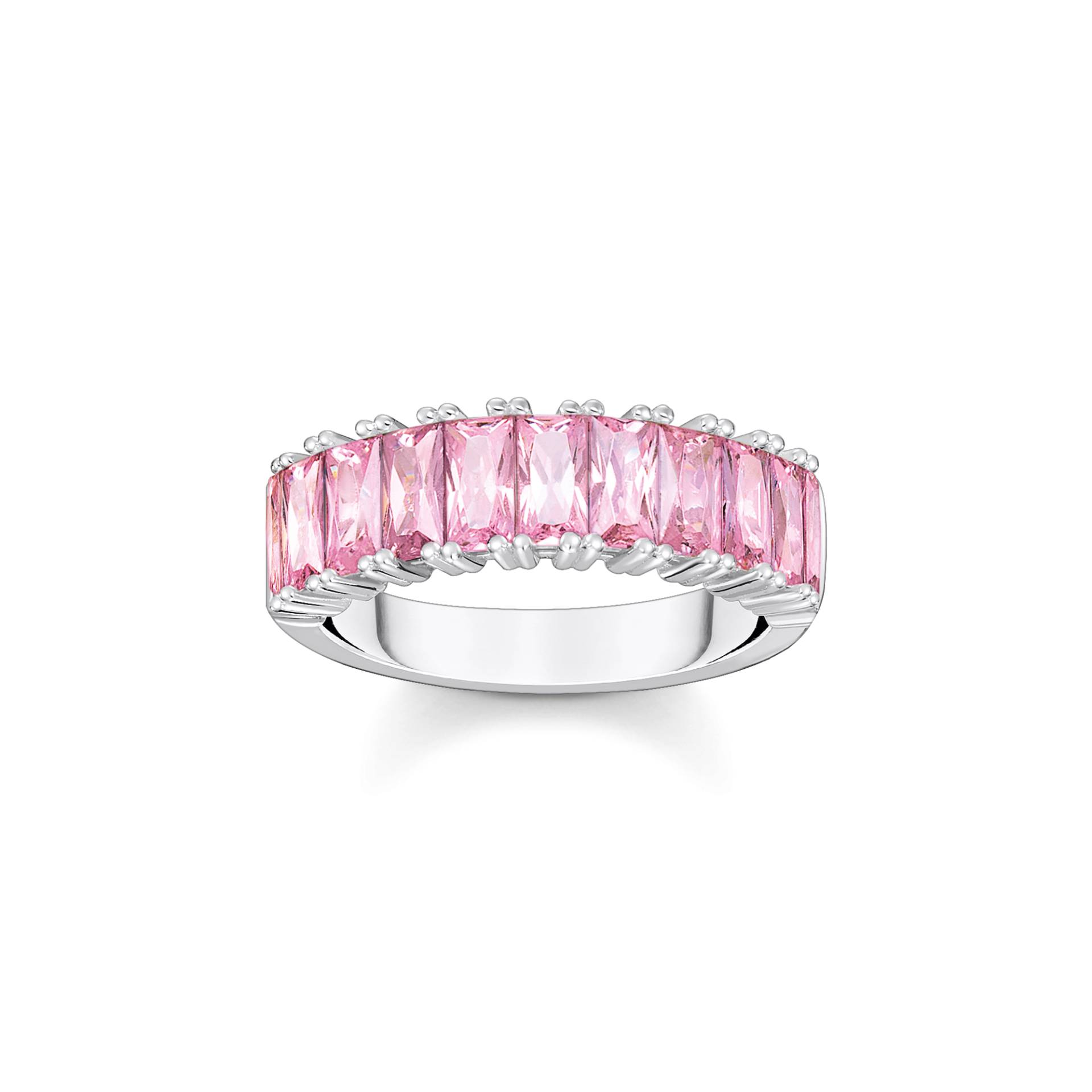 Thomas Sabo Ring mit pinken Steinen Pavé Silber pink TR2366-051-9-50 von Thomas Sabo