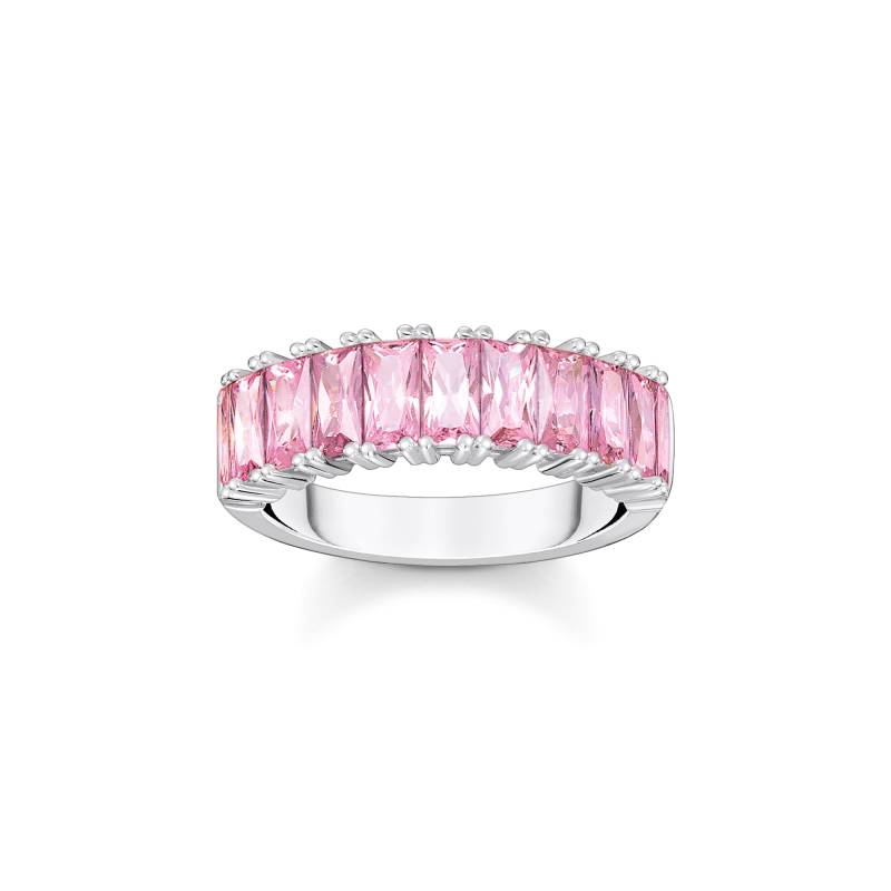 Thomas Sabo Ring mit pinken Steinen Pavé Silber pink TR2366-051-9-52 von Thomas Sabo