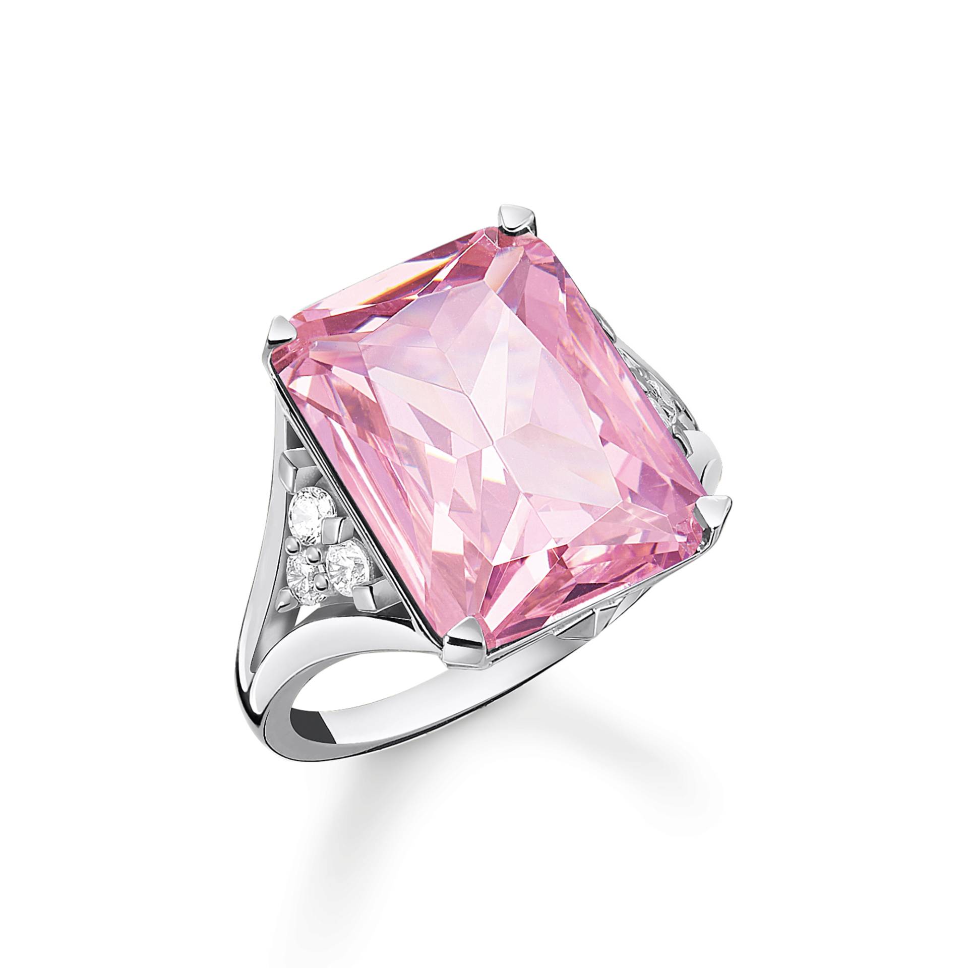 Thomas Sabo Ring mit pinken und weißen Steinen Silber pink TR2339-051-9-48 von Thomas Sabo