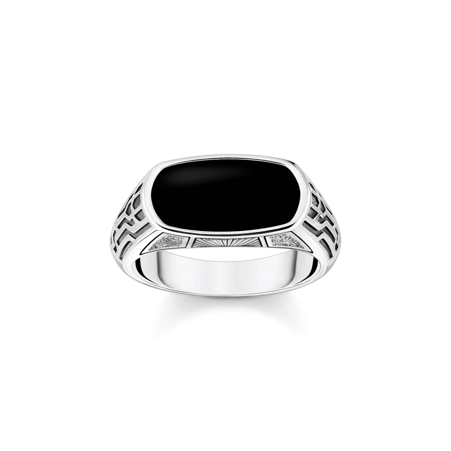 Thomas Sabo Ring mit schwarzem Onyx Silber schwarz TR2429-507-11-52 von Thomas Sabo