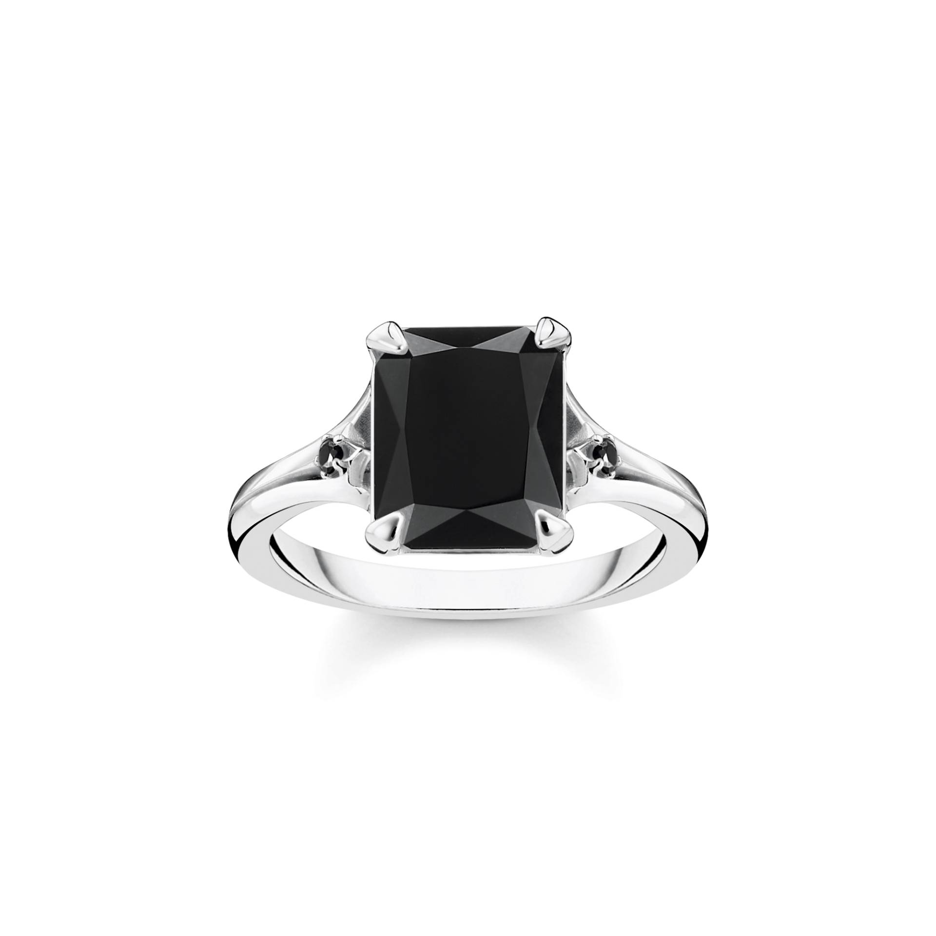 Thomas Sabo Ring mit schwarzem Stein Silber schwarz TR2297-641-11-48 von Thomas Sabo